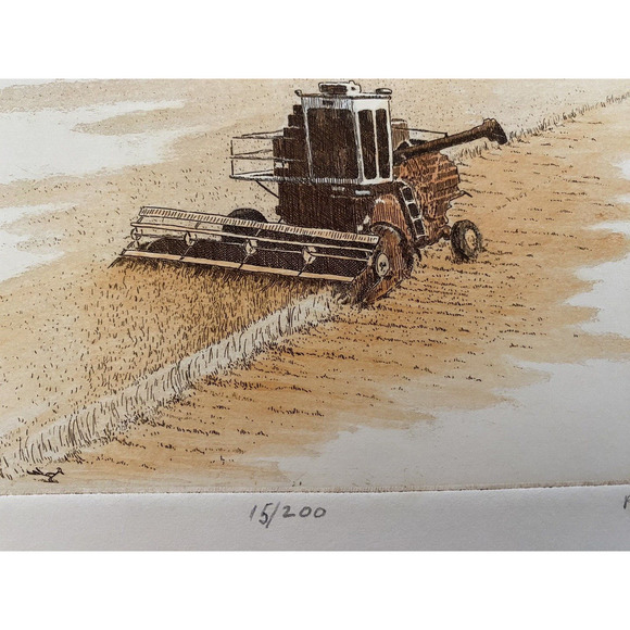 Phleat Boyd Art Listed Artist Signed & Numbered Print Golden Grain Oklahoma RARE - Picture 5 of 12